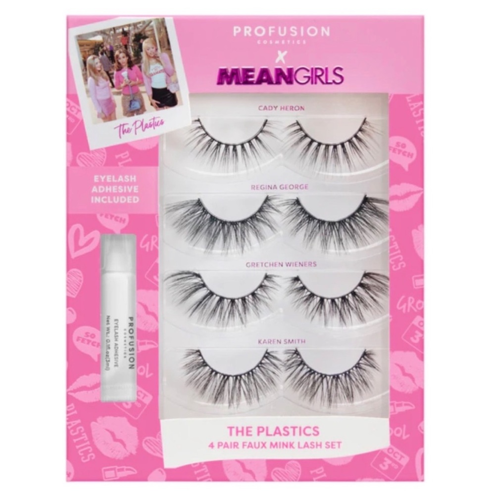 MEAN GIRLS THE PLASTICS 4 PAIR FAUX MINK LASH SET